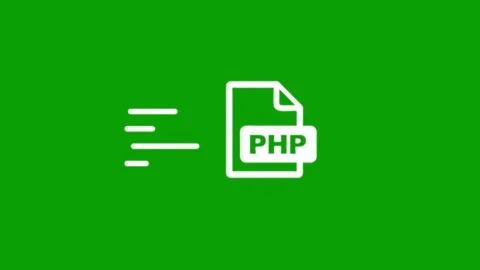 Php file icon with motion blur effect on green screen background. 库存影片 347377552