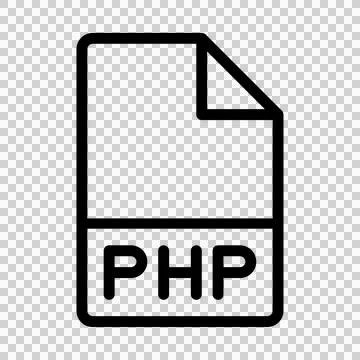Php file type icons. files and document format design icon symbol. Illustrazione stock