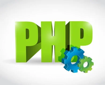 Php gear illustration design over a white background Stock Illustration