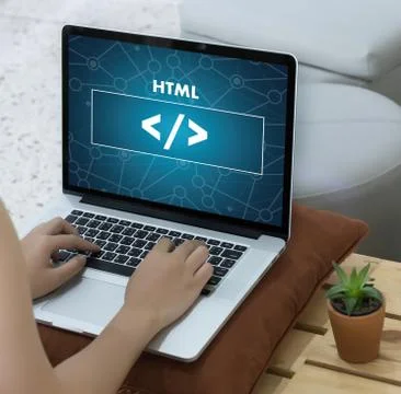 PHP HTML DEVELOPER Web Code design  Programmer working in a software in Devel 스톡 사진