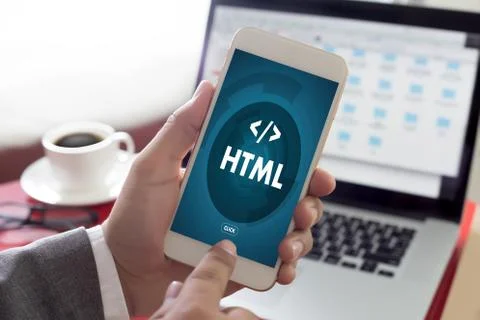 PHP HTML DEVELOPER Web Code design  Programmer working in a software in Devel Foto stock