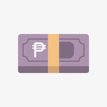 PHP icon. Philippine currency symbol on a banknote Ilustración de archivo