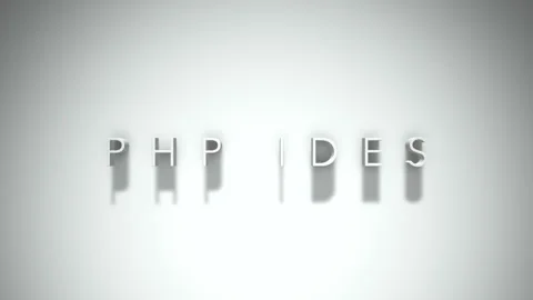 Php ides 3D title animation with shadows on a white background Stock Footage 297268822