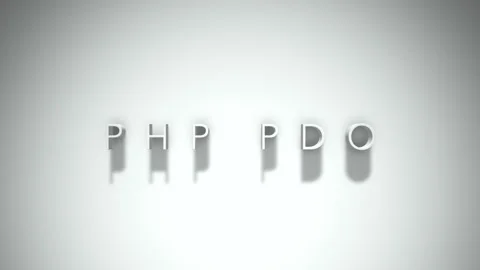 Php pdo 3D title animation with shadows on a white background Stock Footage 297268831