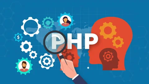 PHP programming language concept Stockbeeldmateriaal 208043434