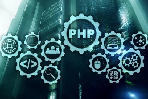 PHP programming language. Developing programming and coding technologies.Cybe Stock-Fotos