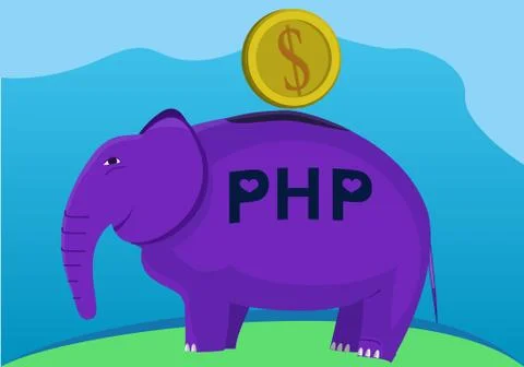 PHP programming language symbol Stock Illustration