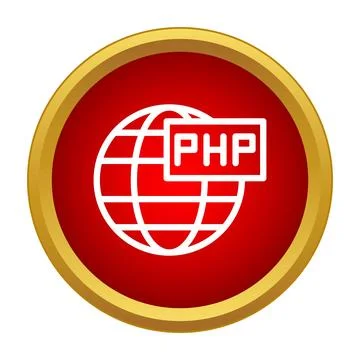 Php programming language web development global server application 库存插图