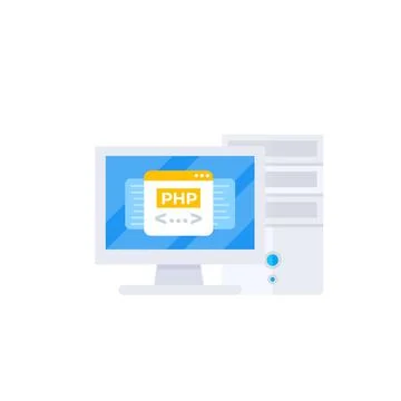 PHP programming vector icon Stock Illustration
