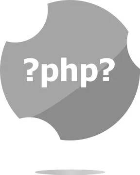 PHP sign icon. Programming language symbol. Circles buttons イラスト素材