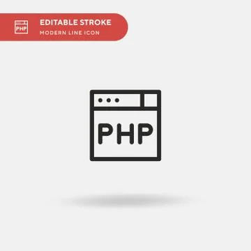 Php Simple vector icon. Illustration symbol design template for web mobile UI イラスト素材