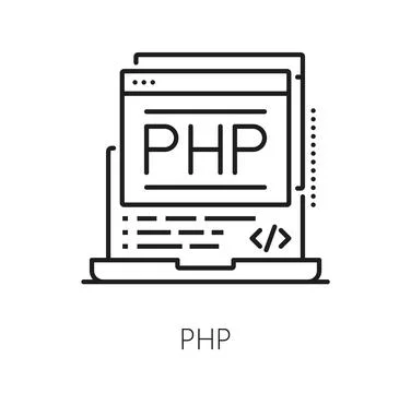 PHP software program code vector icon Stockillustratie