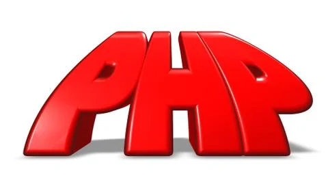 Php tag on white background - 3d rendering イラスト素材