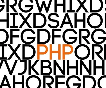 Php in text Illustrazione stock