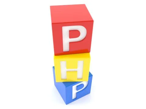 PHP toy blocks Stock Illustration