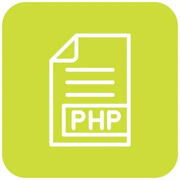 PHP Vector Icon Design Illustration Illustrazione stock