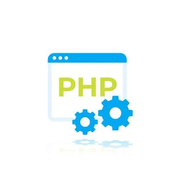 PHP vector icon, flat art イラスト素材