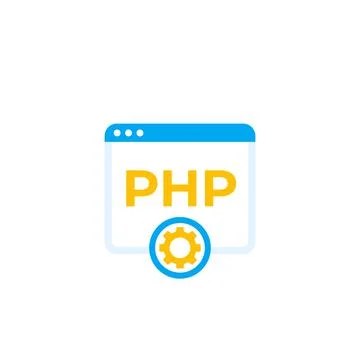 PHP vector icon, flat style Stock Illustration