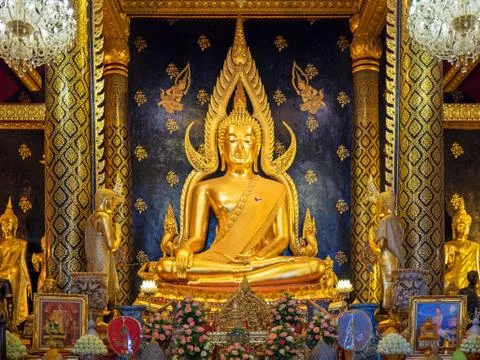 Phra Buddha Chinnarat in Phitsanulok Thailand. // editorial Stock Photos