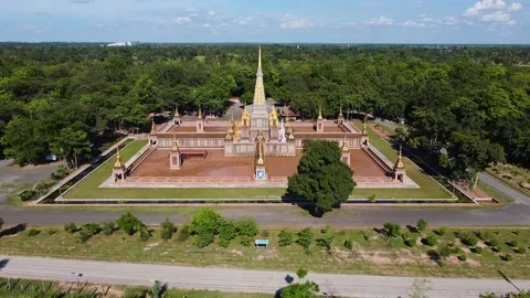 Phra that in Phrag The landscape Stock Footage 136714054