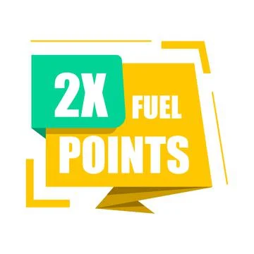 Phrase 2 Fuel Points, vector illustration Stock Illustration