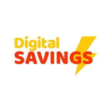 Phrase Digital SAVINGS, vector illustration Illustrazione stock