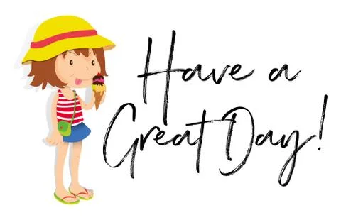 Phrase expression for have a great day Illustration