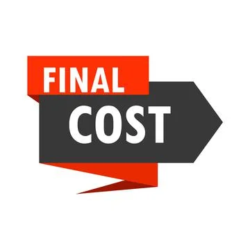 Phrase final cost, concept offer Stock Illustration