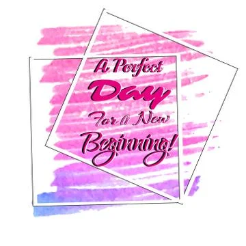 Phrase inspire new beginning Stock Illustration