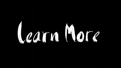 The phrase Learn More is handwritten in white on a black background Stock Footage 293232756