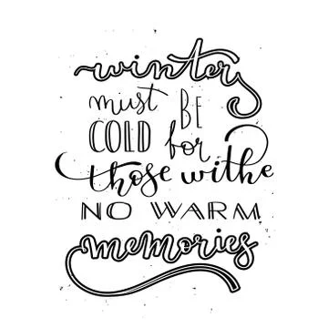 The phrase lettering about winter Stock Illustration