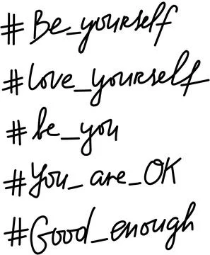 Phrase motivation hashtag vector set Stock Illustration