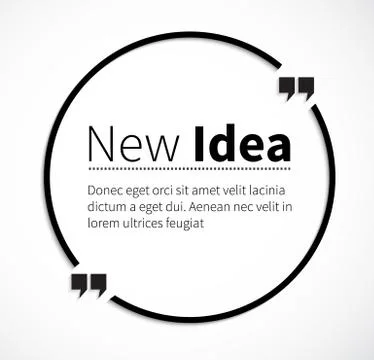 Phrase New Idea in Isolation Quotes Stock-Illustration
