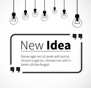 Phrase New Idea in Isolation Quotes Stock Illustration