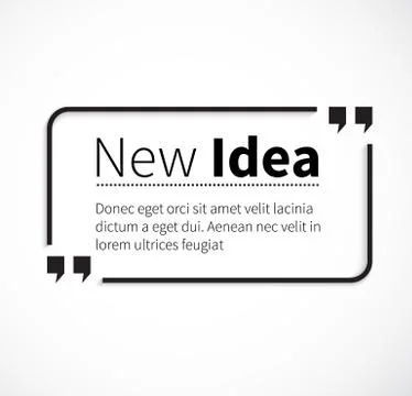 Phrase New Idea in Isolation Quotes Stock Illustration