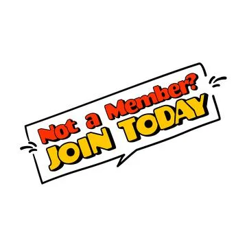 Phrase Not a Member. JOIN TODAY Stock Illustration