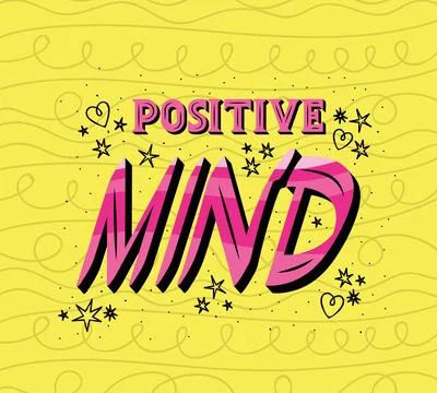 Phrase of positive mind Stock Illustration