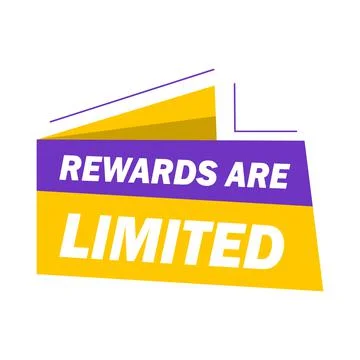 Phrase Rewards are limited, vector illustration Stock Illustration