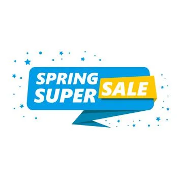 Phrase spring super sale, vector illustration Stock Illustration