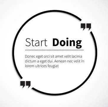 Phrase Start Doing in Isolation Quotes Illustrazione stock