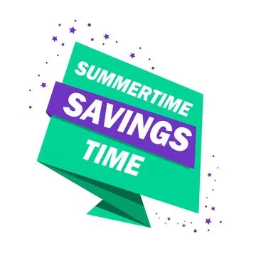 Phrase SUMMERTIME SAVINGS TIME, vector illustration Stock Illustration