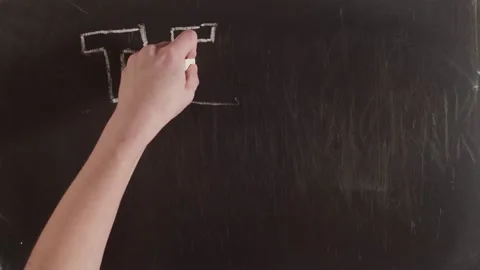 Phrase teamwork is written by hand on chalk chalk, timelapse. Concept of working Stock Footage 152970813