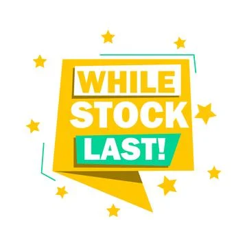 Phrase While stock last, vector illustration Stock Illustration