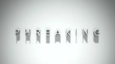 Phreaking 3D title animation with shadows on a white background Stock Footage 297517121