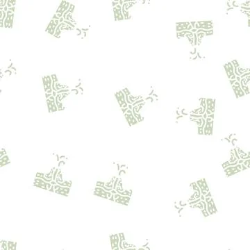 Phreatic type of eruption glyph vector seamless pattern 스톡 일러스트
