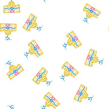 Phreatic type of eruption vector seamless pattern Stock Illustration