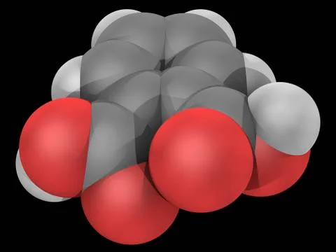 Phtalic acid molecule Stock Illustration