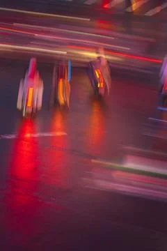 Phu Dong Six-Way Intersection in motion. This is a famous intersection in Cen Stock Photos