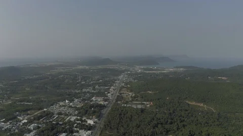 Phu Quoc Coconut Prison concentration camp museum 4K Drone shot Stock Footage 119432928