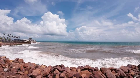 Phu Quoc, Sunset Town Beach seaview 스톡 동영상 243414014